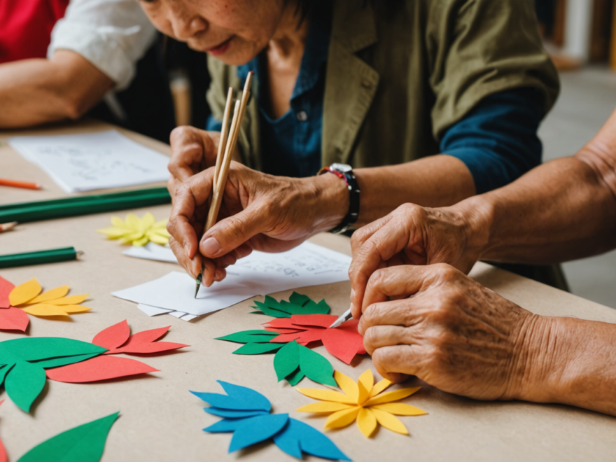 participez à nos ateliers créatifs pour découvrir la teinture, le papier d'or et la fabrication de marionnettes. une expérience artistique ludique et enrichissante pour tous les âges.