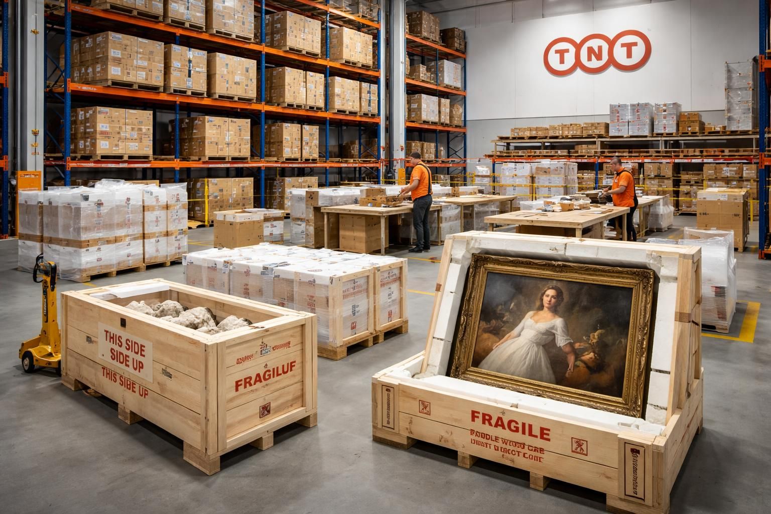 découvrez nos services d'expédition internationale avec tnt et des transitaires spécialisés pour sécuriser le transport de vos créations artistiques partout dans le monde.