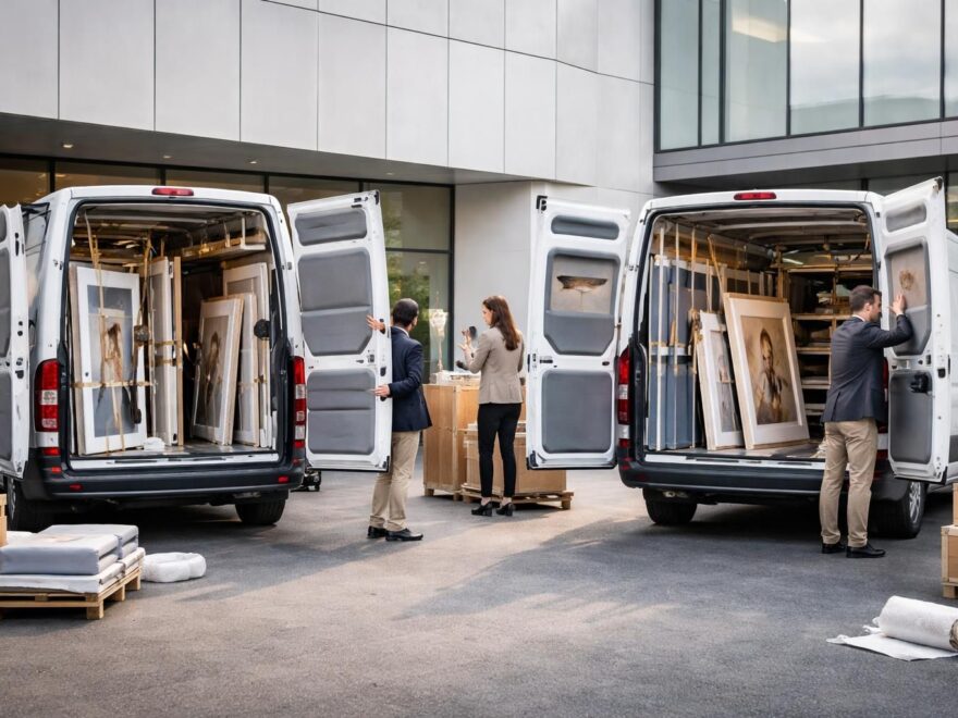 assurez le transport sécurisé de vos œuvres d'art grâce aux fourgons aménagés volkswagen crafter et citroën jumper, spécialement conçus pour protéger vos précieux objets lors de vos déplacements.